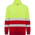 Sudadera Alta Visibilidad Cuello Alto ROJO LABORAL/AMARILLO FLÚOR L
