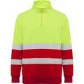 Sudadera Alta Visibilidad Cuello Alto ROJO LABORAL/AMARILLO FLÚOR S