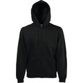 Sudadera básica con cremallera y capucha Black S