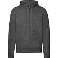 Sudadera básica con cremallera y capucha Dark Heather Grey M