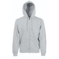 Sudadera básica con cremallera y capucha Heather Grey L