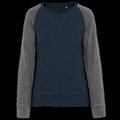 Sudadera bi-color algodón orgánico French Navy Heather / Grey Heather XL