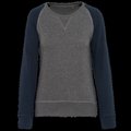 Sudadera bi-color algodón orgánico Grey Heather / Navy XS