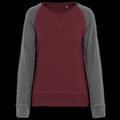 Sudadera bi-color algodón orgánico Wine Heather / Grey Heather XL
