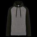 Sudadera bicolor con capucha Grey Heather / Black 3XL