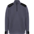 Sudadera Bicolor Cuello Alto Media Cremallera PLOMO/NEGRO 2XL