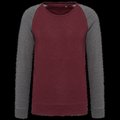 Sudadera bicolor hombre Wine Heather / Grey Heather 3Xl