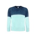 Sudadera Bicolor Unisex Azul Xs