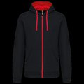 Sudadera Bolsillo con acceso para auriculares Black / Red 3Xl