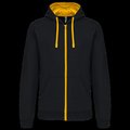 Sudadera Bolsillo con acceso para auriculares Black / Yellow XL