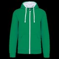 Sudadera Bolsillo con acceso para auriculares Light Kelly Green / White 3Xl