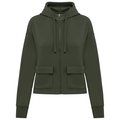 Sudadera con bolsillos delanteros con solapa Organic Khaki M