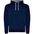 Sudadera con Capucha y Bolsillo Canguro Marino/Gris Vigore 7/8