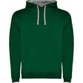 Sudadera con Capucha y Bolsillo Canguro VERDE BOTELLA/GRIS VIGORE 3XL