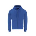 Sudadera Capucha Cremallera adulto de Algodón Orgánico Azul XL