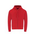 Sudadera Capucha Cremallera adulto de Algodón Orgánico Roj M