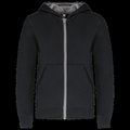 Sudadera con capucha y cremallera para niños Black / Fine Grey 8/10 ans