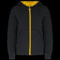 Sudadera con capucha y cremallera para niños Black / Yellow 10/12 Ans
