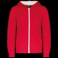 Sudadera con capucha y cremallera para niños Red / White 10/12 ans