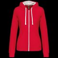 Sudadera capucha mujer Red / White L