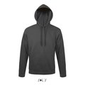 Sudadera Capucha Unisex Bolsillo Canguro Gris Oscuro S