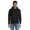 Sudadera Capucha Unisex Bolsillo Canguro Negro/ Negro Opaco M