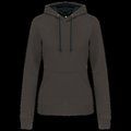Sudadera de chica con capucha contrastada Dark Grey / Black S