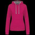 Sudadera de chica con capucha contrastada Fuchsia / Fine Grey XL