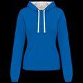 Sudadera de chica con capucha contrastada Light Royal Blue / White XL