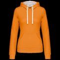 Sudadera de chica con capucha contrastada Orange / White XS