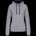 Sudadera de chica con capucha contrastada Oxford Grey / Navy L
