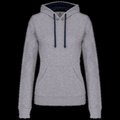 Sudadera de chica con capucha contrastada Oxford Grey / Navy S