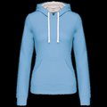 Sudadera de chica con capucha contrastada Sky Blue / White L