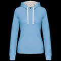 Sudadera de chica con capucha contrastada Sky Blue / White XS