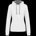 Sudadera de chica con capucha contrastada White / Fine Grey XS
