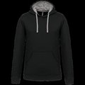 Sudadera clásica con capucha y bolsillo Black / Fine Grey XS