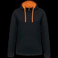 Sudadera clásica con capucha y bolsillo Black / Orange S