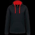 Sudadera clásica con capucha y bolsillo Black / Red Xxl
