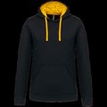 Sudadera clásica con capucha y bolsillo Black / Yellow S