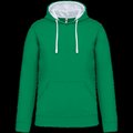 Sudadera clásica con capucha y bolsillo Light Kelly Green / White M