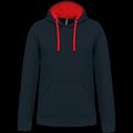 Sudadera clásica con capucha y bolsillo Navy / Red M