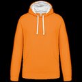 Sudadera clásica con capucha y bolsillo Orange / White L