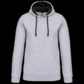 Sudadera clásica con capucha y bolsillo Oxford Grey / Black 3XL