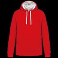 Sudadera clásica con capucha y bolsillo Red / White Xl