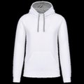 Sudadera clásica con capucha y bolsillo White / Fine Grey XXL