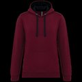 Sudadera clásica con capucha y bolsillo Wine / Navy XXL