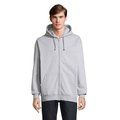 Sudadera con Cremallera y Capucha Gris Melange 2 XS