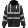 Sudadera de cremallera con tiras reflectantes Black S