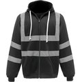 Sudadera de cremallera con tiras reflectantes Black Xl