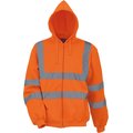 Sudadera de cremallera con tiras reflectantes Hi Vis Orange M
